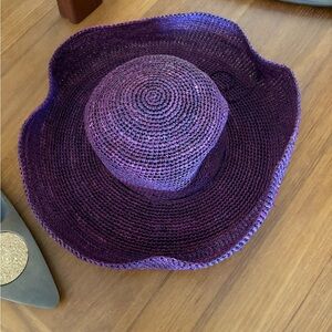 Purple Women's Wide Brim Sun Hat Helen Kaminski
